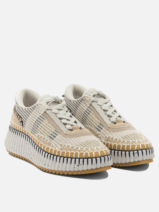 Sneaker basse 100% polyester - 100% calf leather  Beige - Chloé Donna | PLP | VIETTI Online Store | 2
