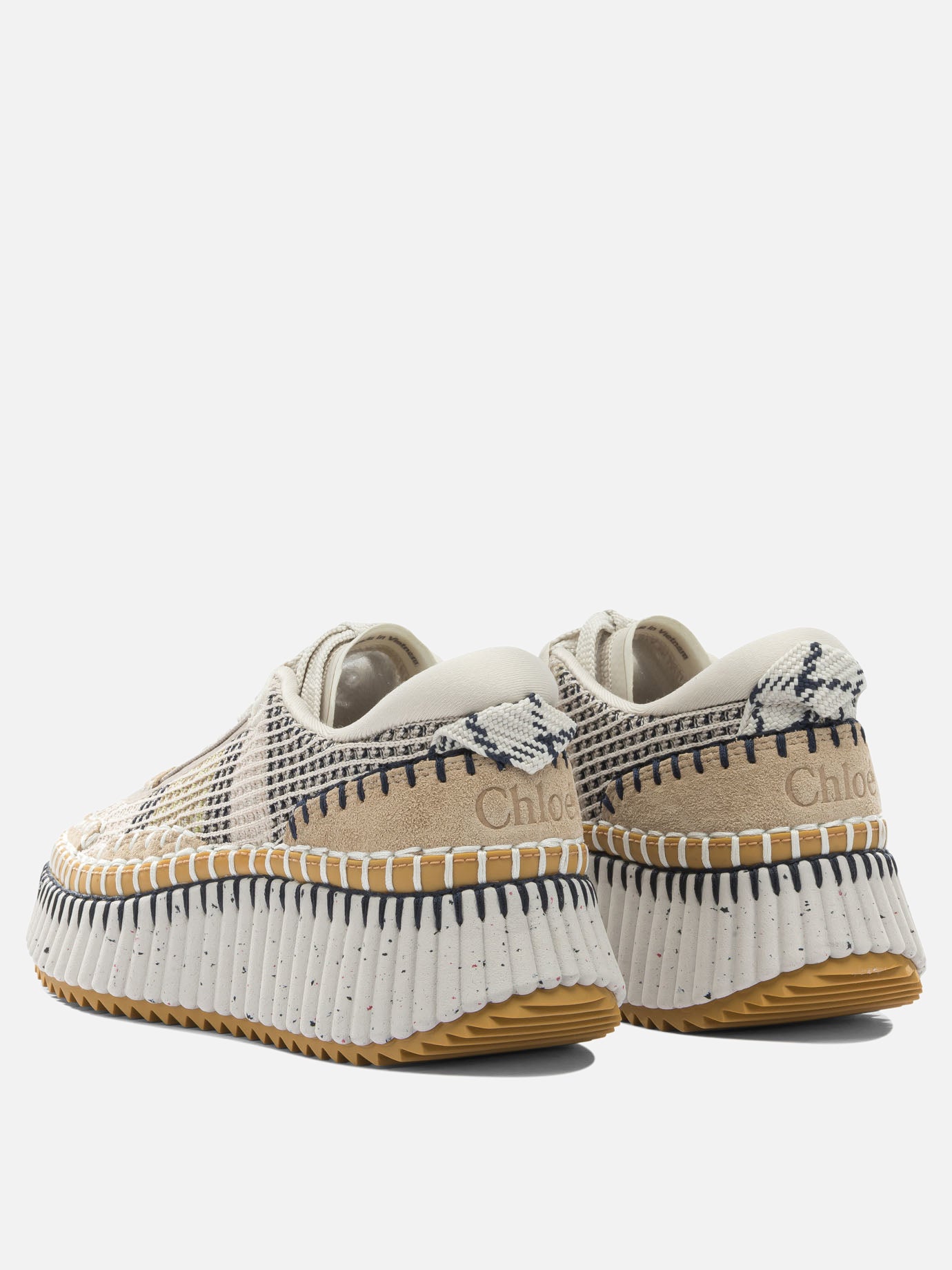 Sneaker basse 100% polyester - 100% calf leather  Beige - Chloé Donna | PDP | VIETTI Online Store | Zoom-Modal_4
