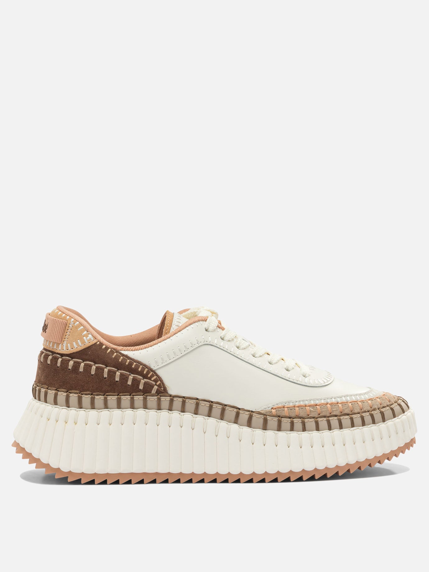 Low top sneakers 95% polyester 5% elastane - 100% ethylene vinyl acetate  Beige - Chloé Women | PDP | VIETTI Online Store | thumbnail