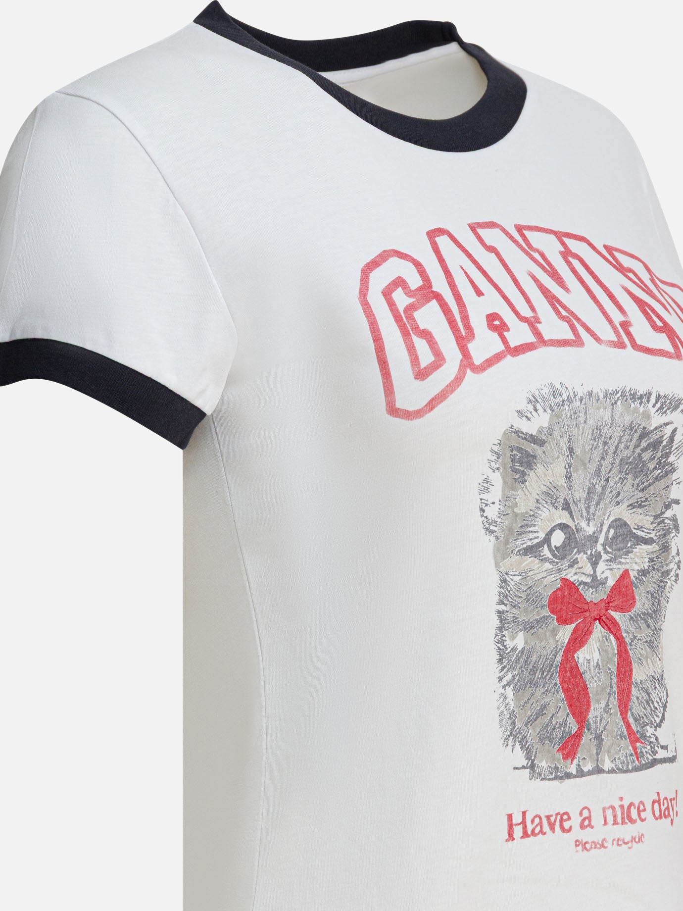 T-shirt girocollo Logo  Bianco - Ganni Donna | PDP | VIETTI Online Store | Zoom-Modal_4
