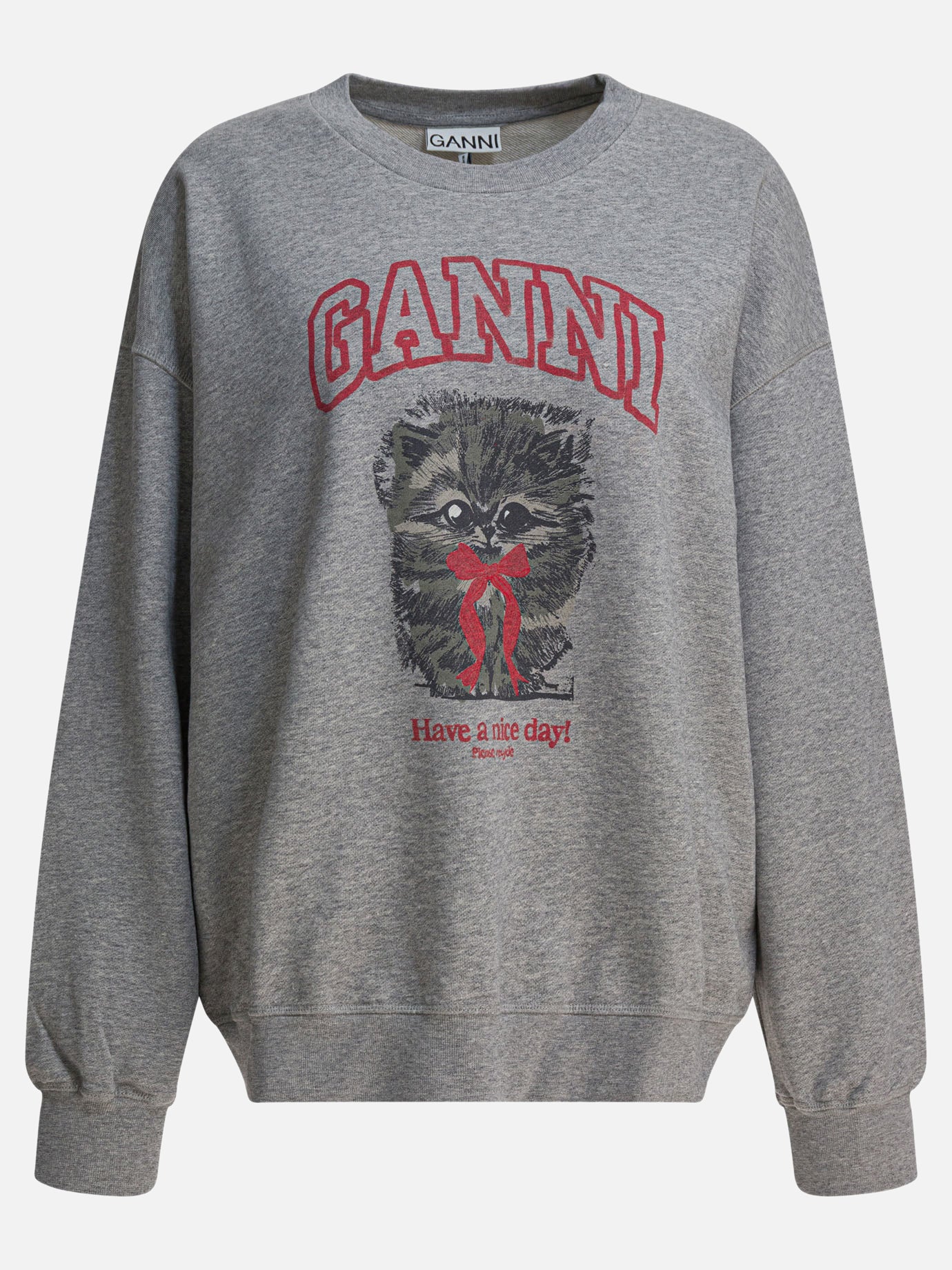 Crewnecks Logo  Grey - Ganni Women | PDP | VIETTI Online Store | thumbnail