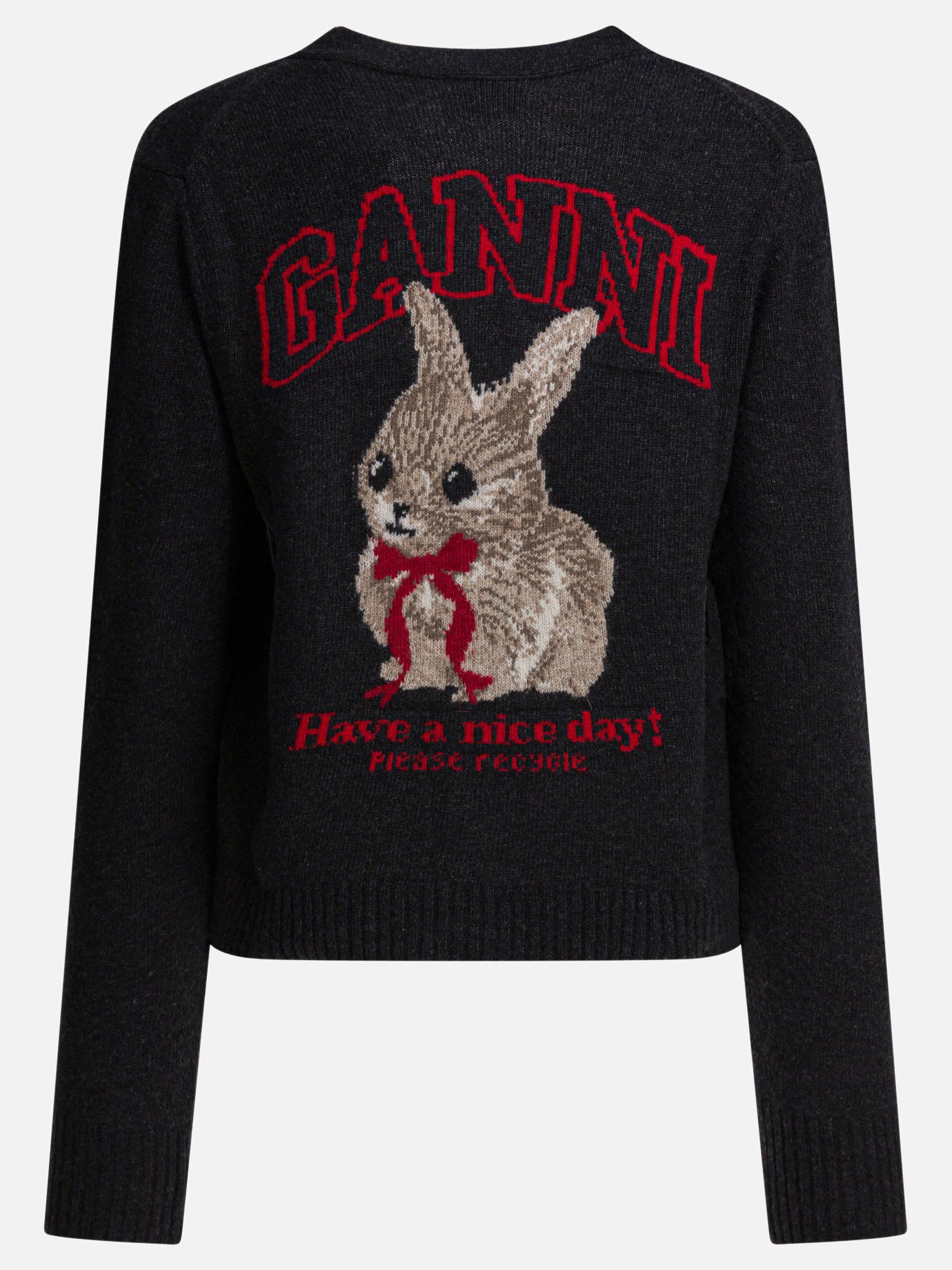 Cardigan Graphics  Nero - Ganni Donna | PDP | VIETTI Online Store | thumbnail_2