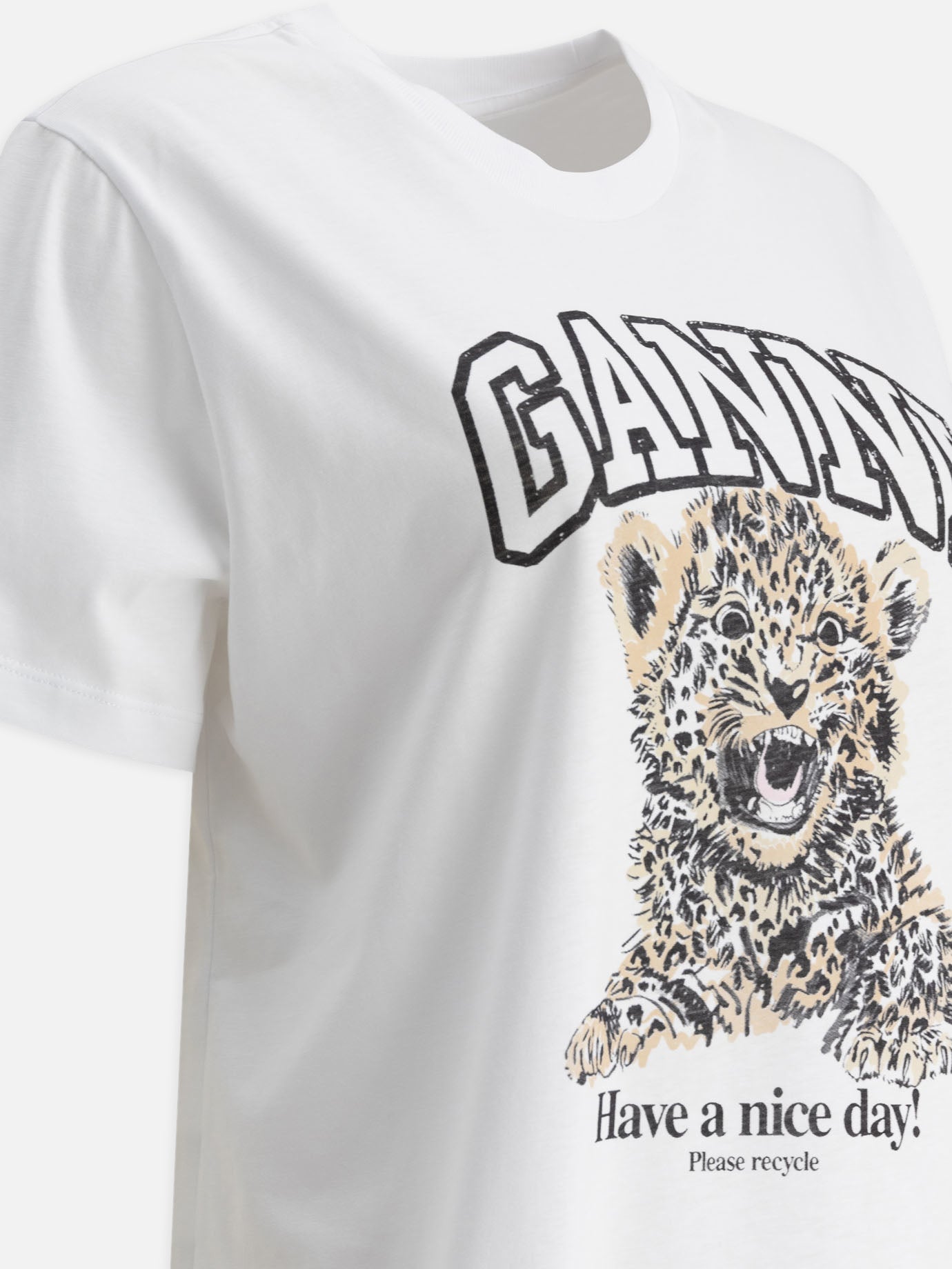 Crewneck t-shirts Logo  White - Ganni Women | PDP | VIETTI Online Store | thumbnail_4