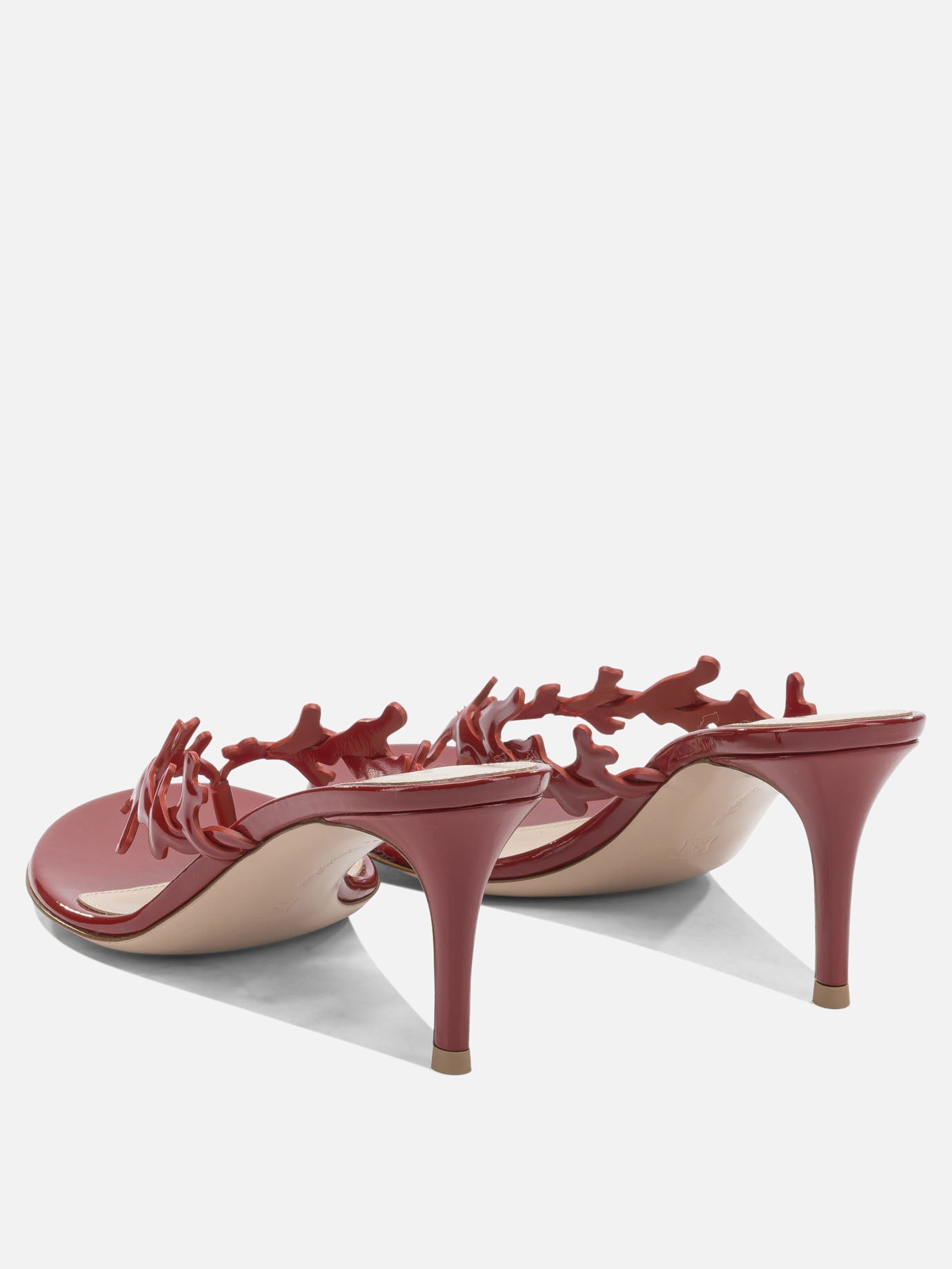 Mules 100% leather - 100% leather  Red - Gianvito Rossi Women | PDP | VIETTI Online Store | thumbnail_4