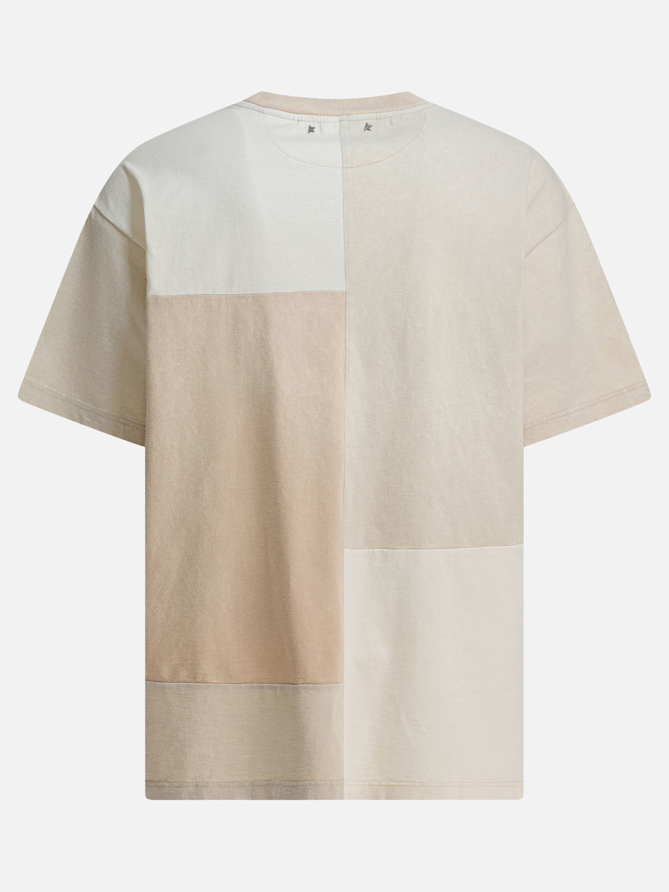 T-shirt girocollo Patchwork  Beige - Golden Goose Uomo | PDP | VIETTI Online Store | thumbnail_2