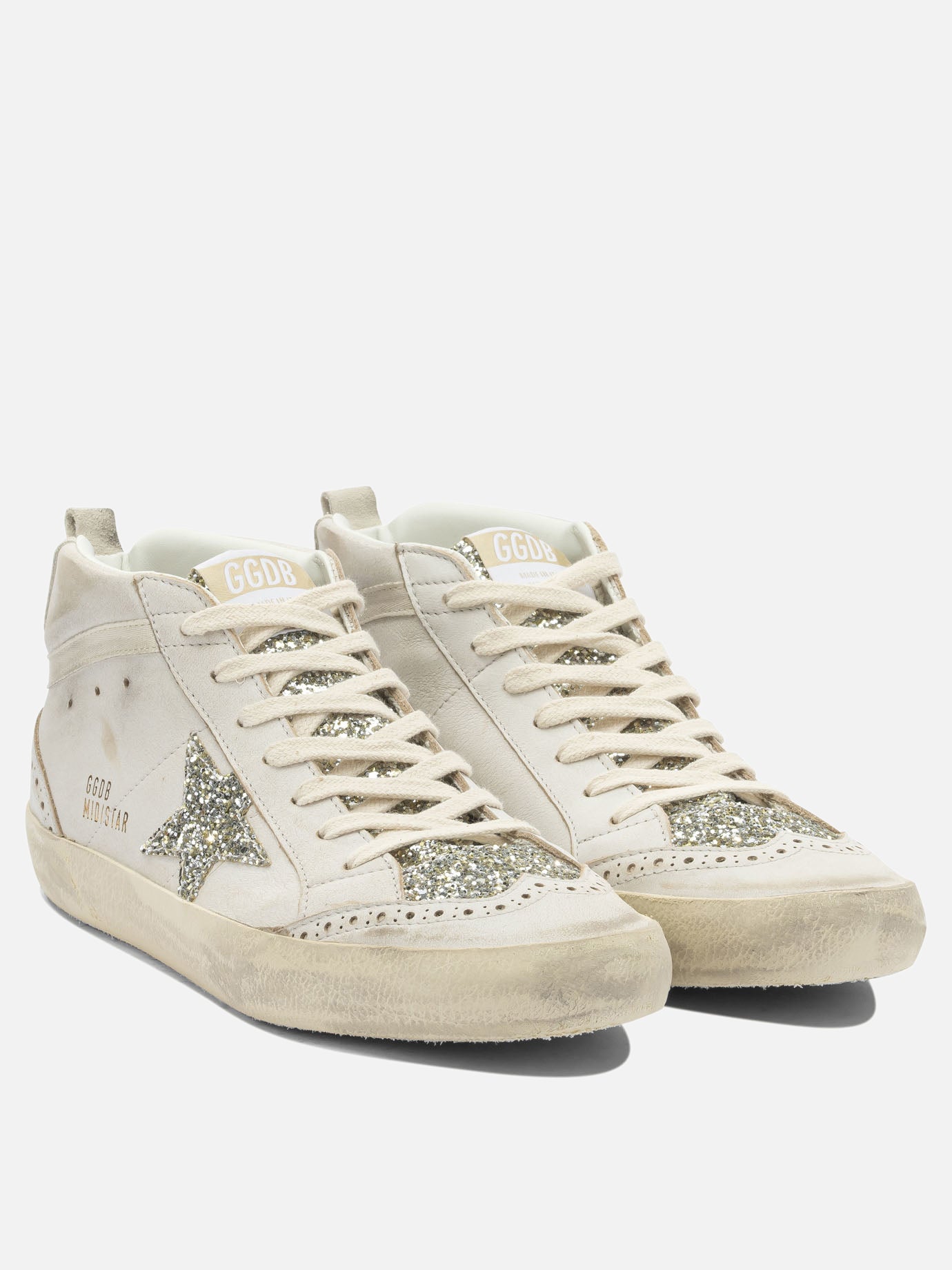 High top sneakers 82% cow leather 12% polyethylene 6% cotton - 100% polyester  White - Golden Goose Women | PDP | VIETTI Online Store | Zoom-Modal_2
