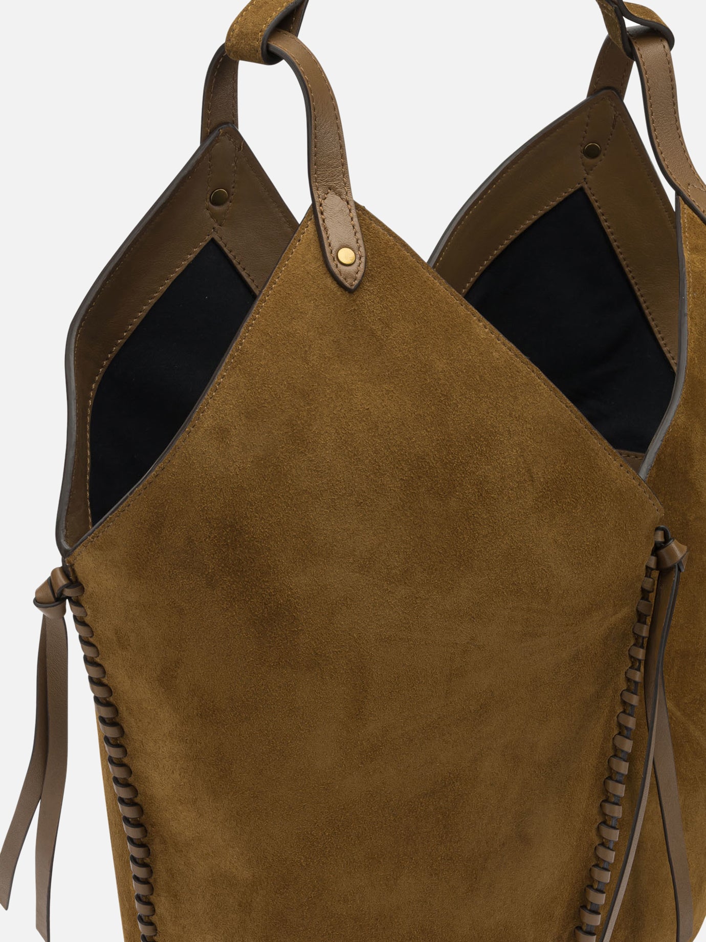 Large bags 100% calf velvet leather  Brown - Isabel Marant Women | PDP | VIETTI Online Store | Zoom-Modal_4
