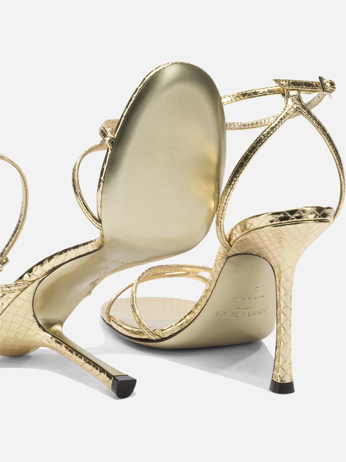 Heeled sandals 1998 LEO 100  Gold - Jimmy Choo Women | PDP | VIETTI Online Store | Zoom-Modal_5
