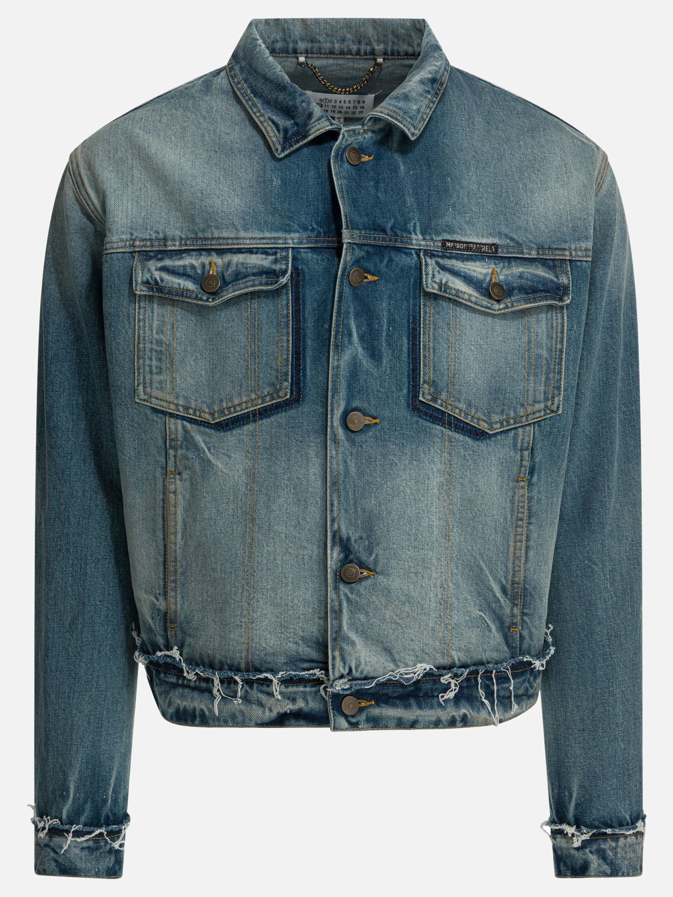 Denim jackets Solid colour  Blue - Maison Margiela Men | PDP | VIETTI Online Store | thumbnail