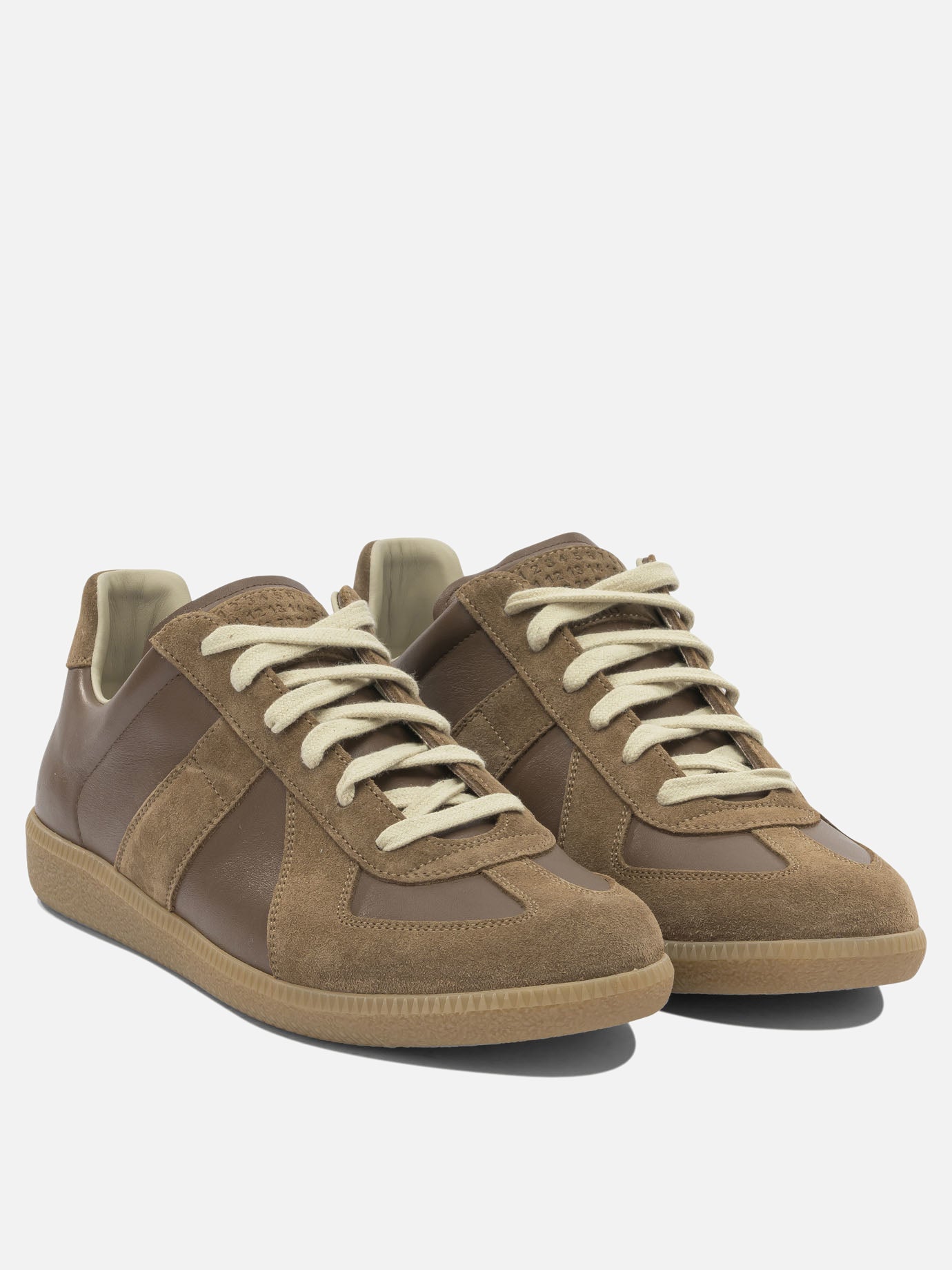 Low top sneakers 100% calf leather - 100% rubber  Brown - Maison Margiela Men | PDP | VIETTI Online Store | thumbnail_2