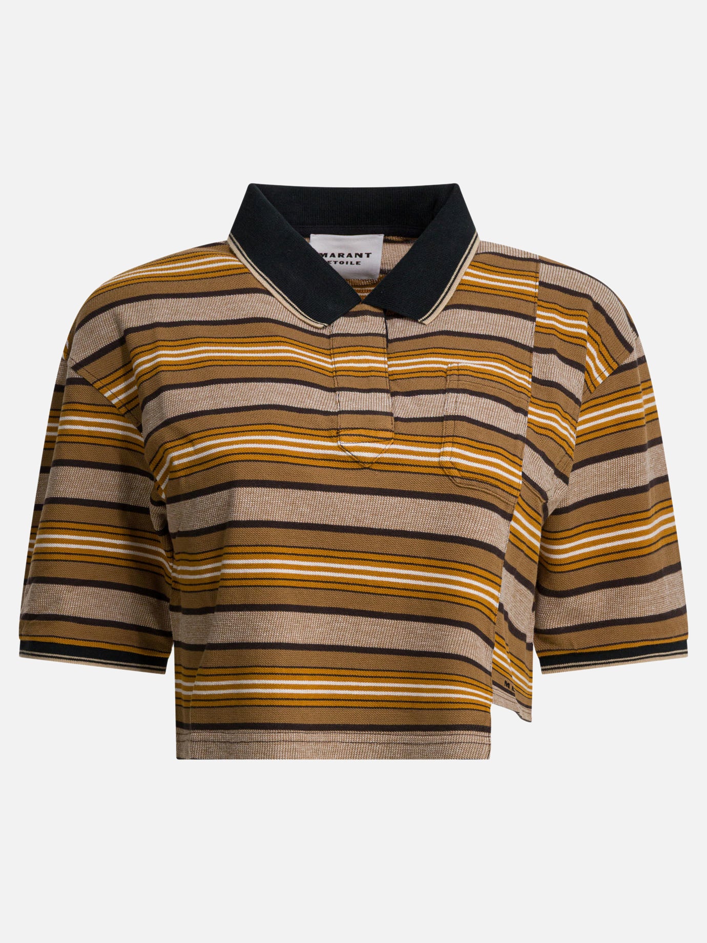 Polo con bottoni Striped  Beige - Marant Étoile Donna | PDP | VIETTI Online Store | thumbnail