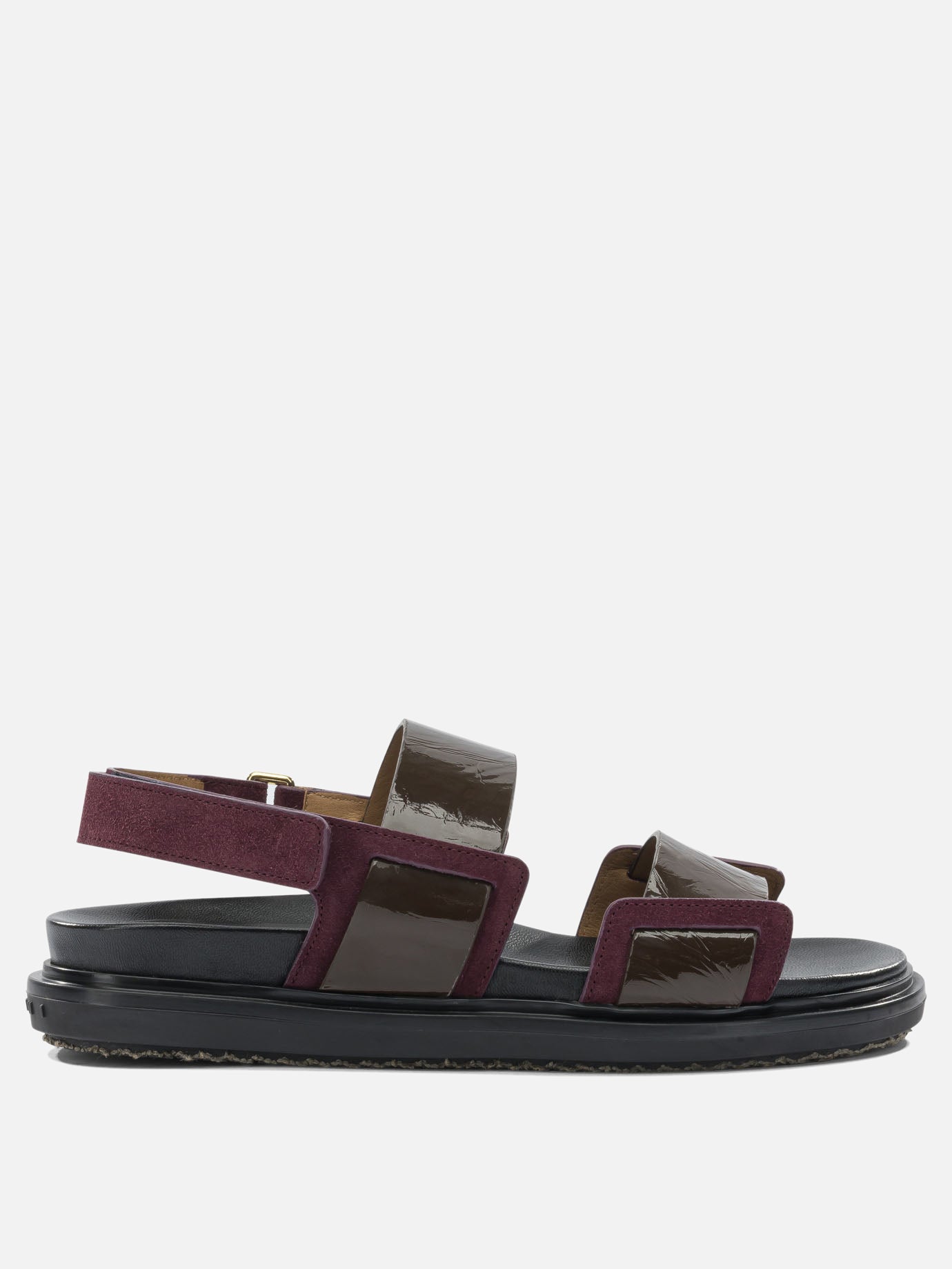 Flat sandals 100% calf leather - 100% rubber  Bordeaux - Marni Women | PDP | VIETTI Online Store | thumbnail