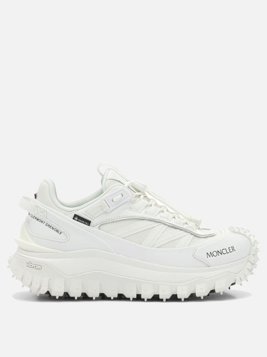 Sneaker basse 60% nylon 40% leather - 100% rubber  Bianco - Moncler Donna | PLP | VIETTI Online Store 
