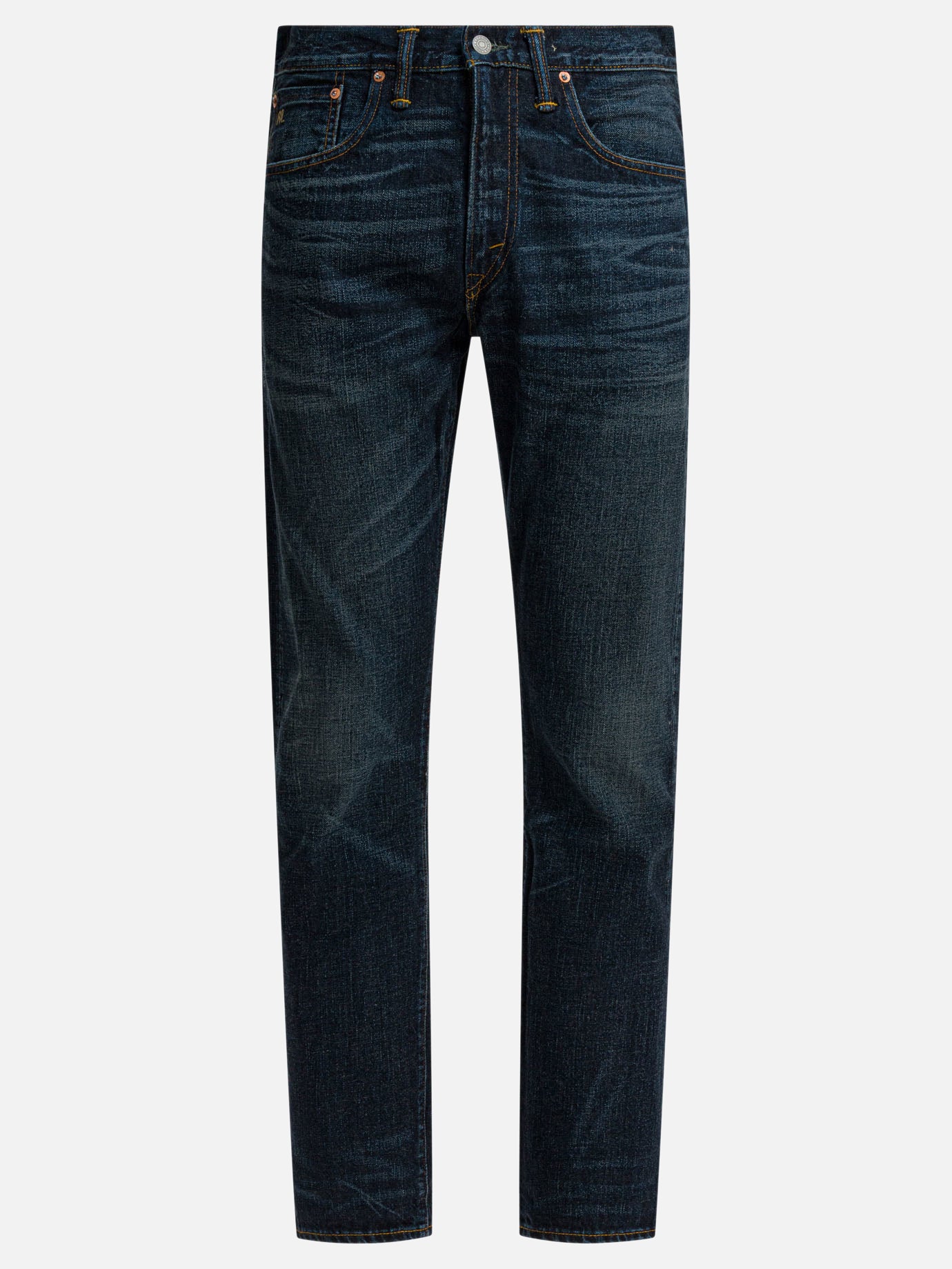 Straight-leg jeans Solid colour  Blue - RRL by Ralph Lauren Men | PDP | VIETTI Online Store | thumbnail