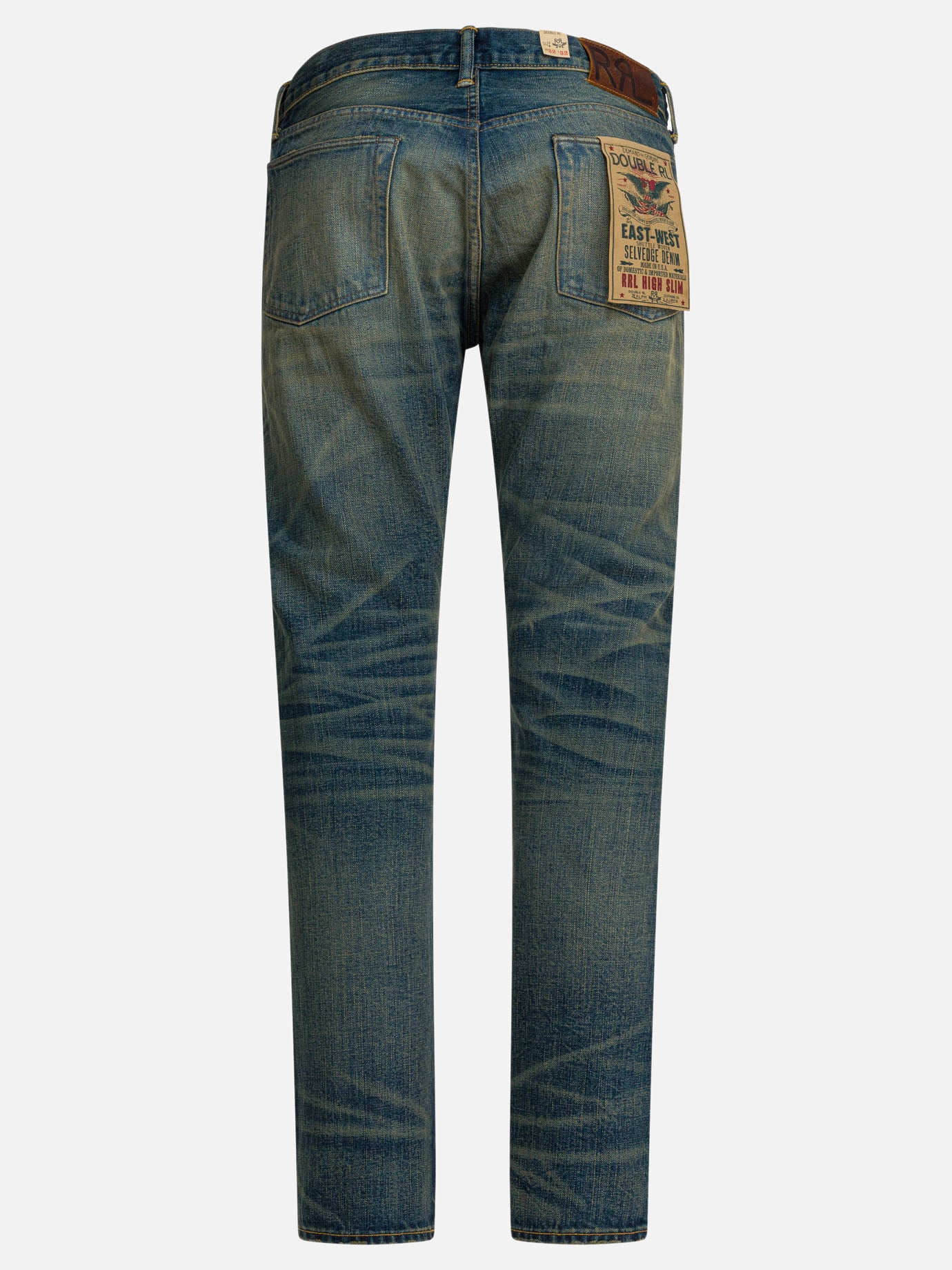 Straight-leg jeans Solid colour  Blue - RRL by Ralph Lauren Men | PDP | VIETTI Online Store | thumbnail_2