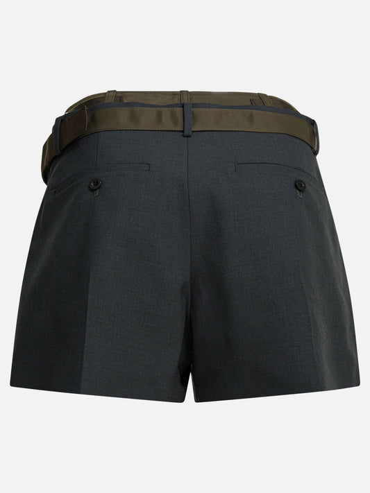 Formal shorts Solid colour  Grey - Sacai Women | PDP | VIETTI Online Store | 2
