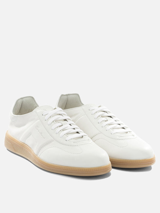 Sneaker basse 100% leather - 100% rubber  Bianco - Santoni Uomo | PLP | VIETTI Online Store | 2
