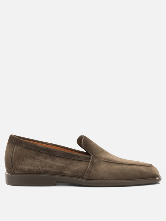 Mocassini 100% suede - 100% rubber  Marrone - Santoni Uomo | PLP | VIETTI Online Store 
