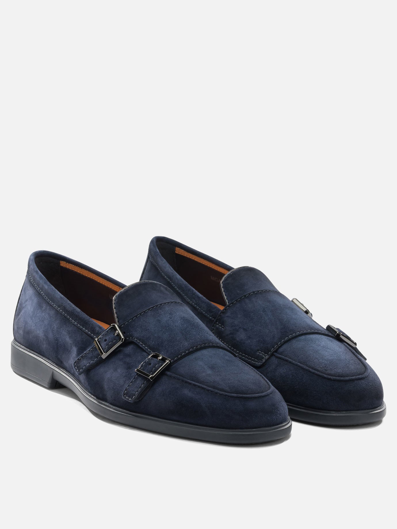 Loafers 100% suede - 100% rubber  Blue - Santoni Men | PDP | VIETTI Online Store | Zoom-Modal_2
