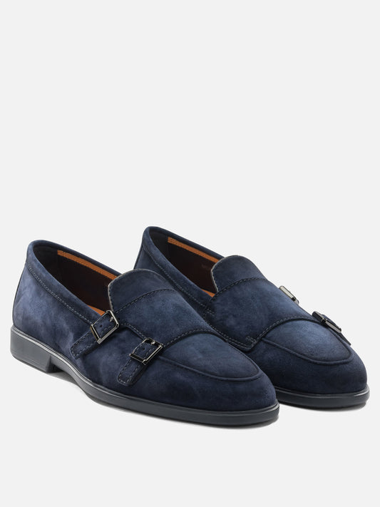 Mocassini 100% suede - 100% rubber  Blu - Santoni Uomo | PLP | VIETTI Online Store | 2
