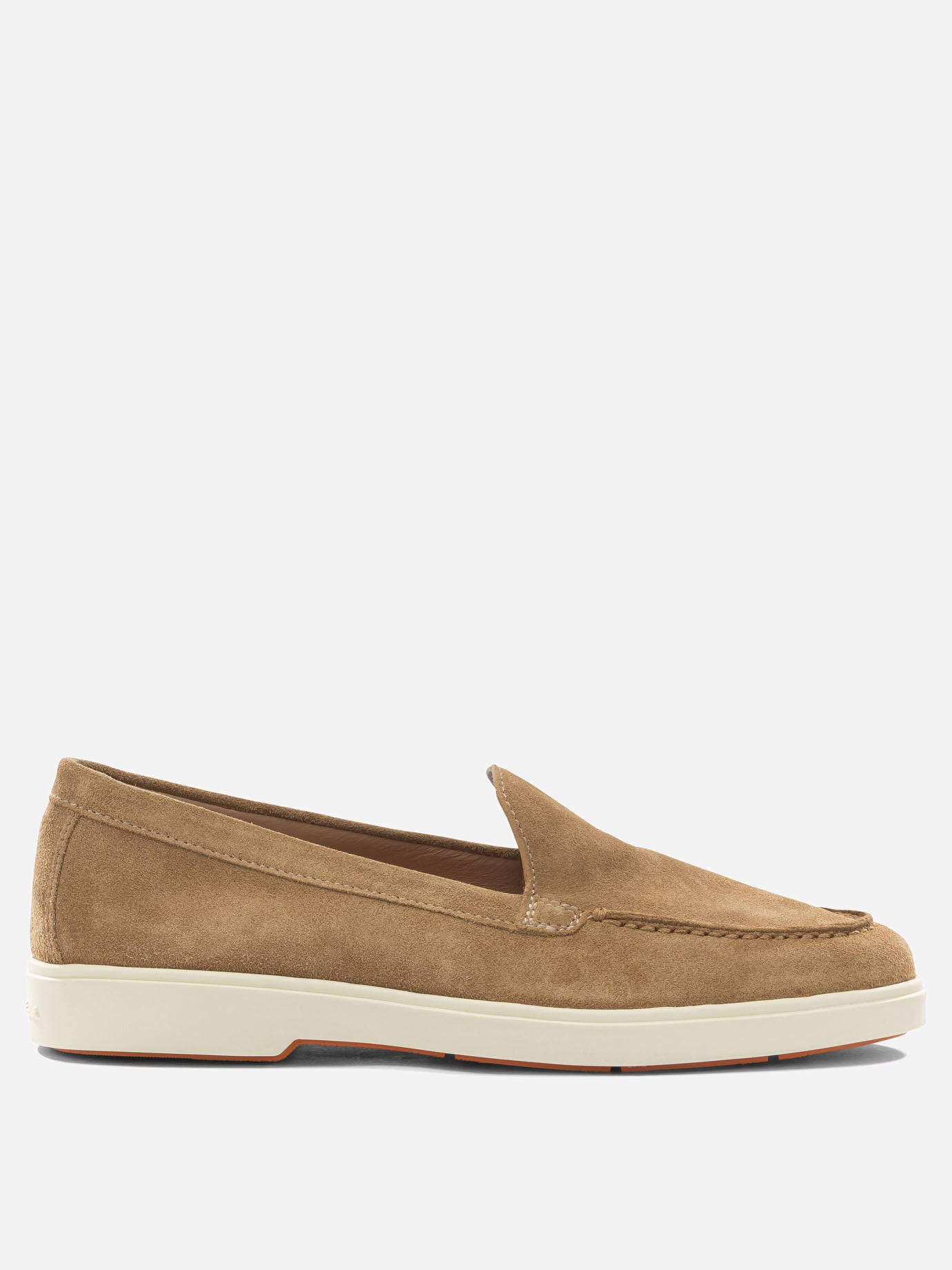 Loafers 100% suede - 100% leather  Brown - Santoni Women | PDP | VIETTI Online Store | thumbnail