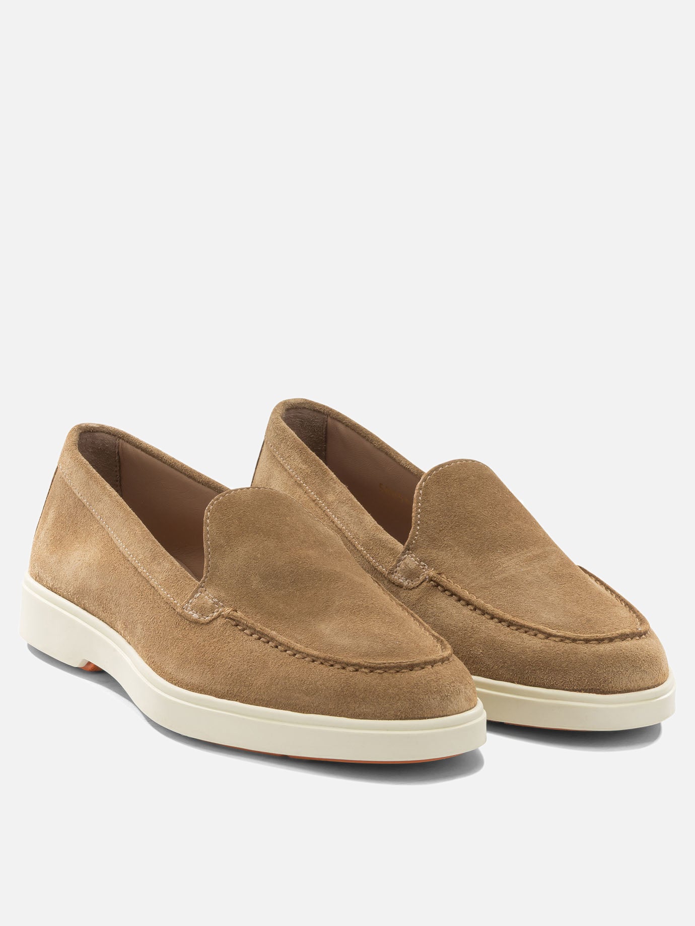 Loafers 100% suede - 100% leather  Brown - Santoni Women | PDP | VIETTI Online Store | thumbnail_2