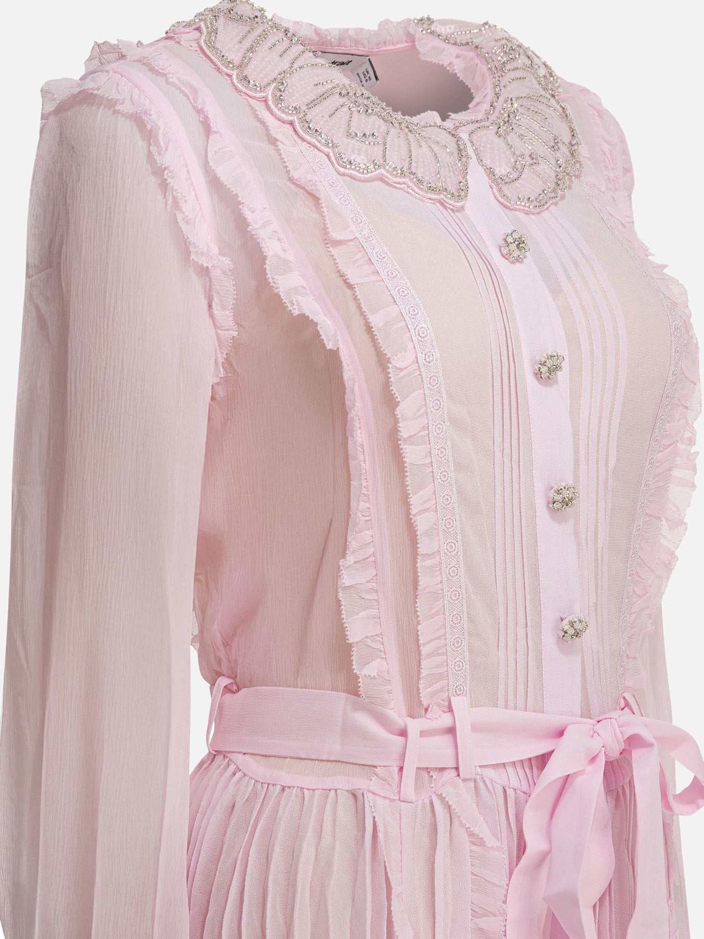 Midi dresses Solid colour  Pink - Self-portrait Women | PDP | VIETTI Online Store | thumbnail_4