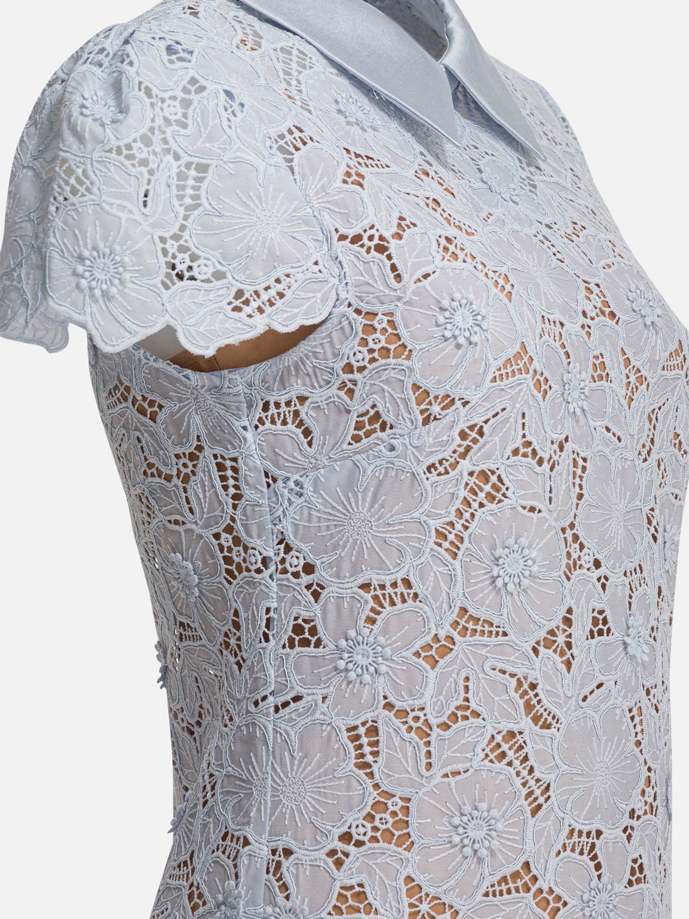 Mini dresses Solid colour  Blue - Self-portrait Women | PDP | VIETTI Online Store | thumbnail_4