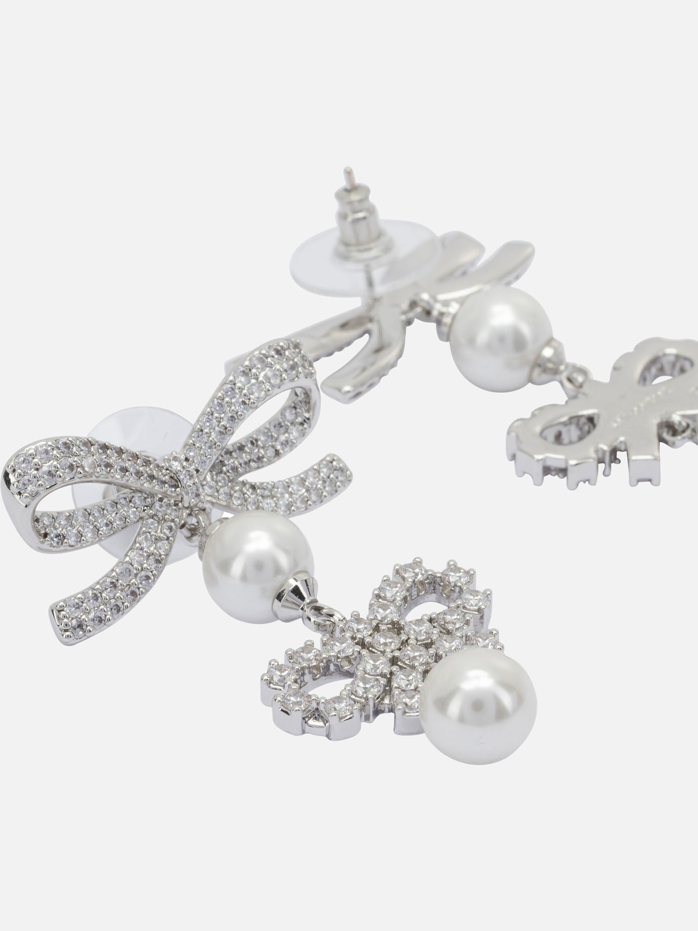 Earrings 100% brass  Silver - Self-portrait Women | PDP | VIETTI Online Store | thumbnail_2