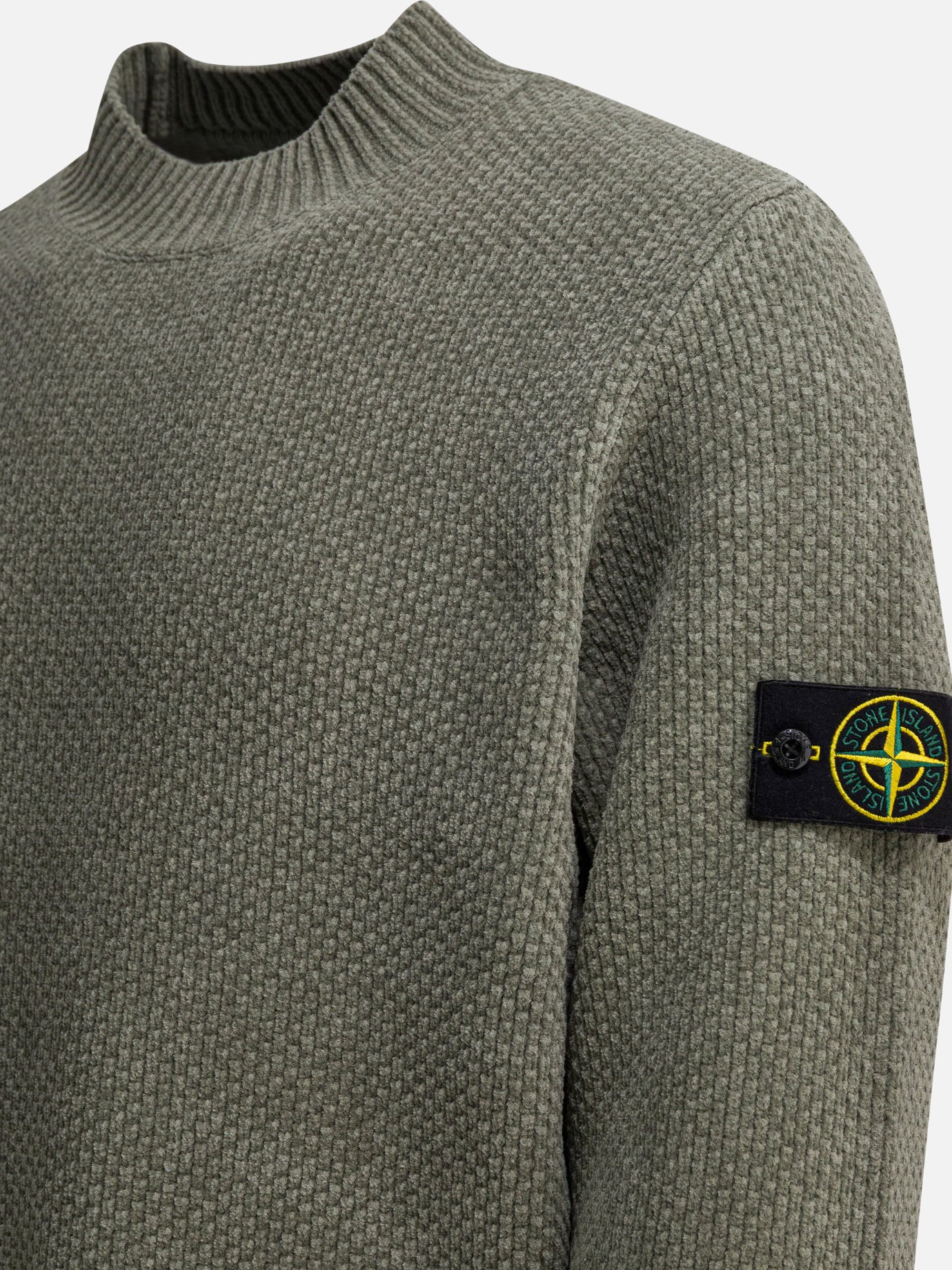 Crewneck sweaters Solid colour  Green - Stone Island Men | PDP | VIETTI Online Store | thumbnail_4