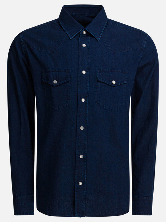Camicie casual Solid colour  Blu - Tom Ford Uomo | PLP | VIETTI Online Store 
