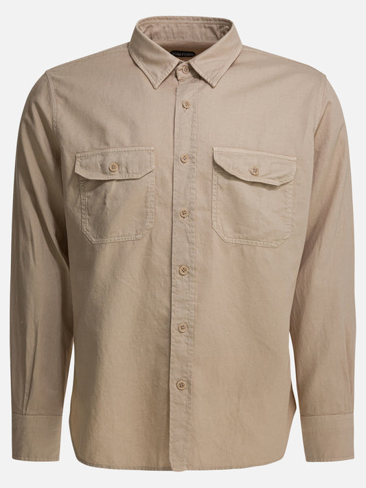 Camicie casual Solid colour  Beige - Tom Ford Uomo | PLP | VIETTI Online Store 

