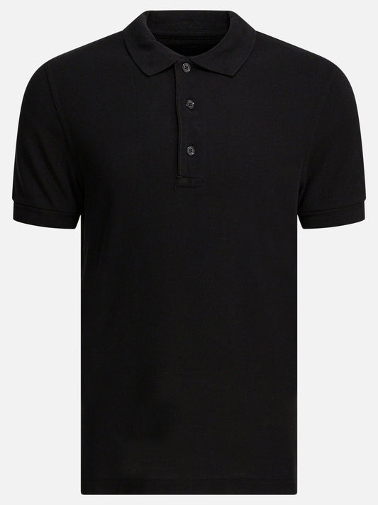 Polo con bottoni Solid colour  Nero - Tom Ford Uomo | PLP | VIETTI Online Store 
