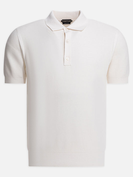Polo con bottoni Solid colour  Bianco - Tom Ford Uomo | PLP | VIETTI Online Store 
