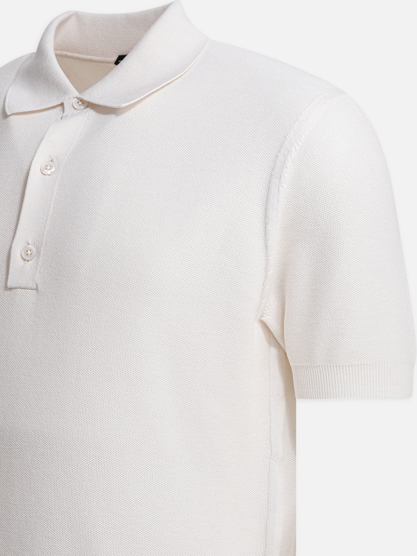 Polo con bottoni Solid colour  Bianco - Tom Ford Uomo | PDP | VIETTI Online Store | thumbnail_4