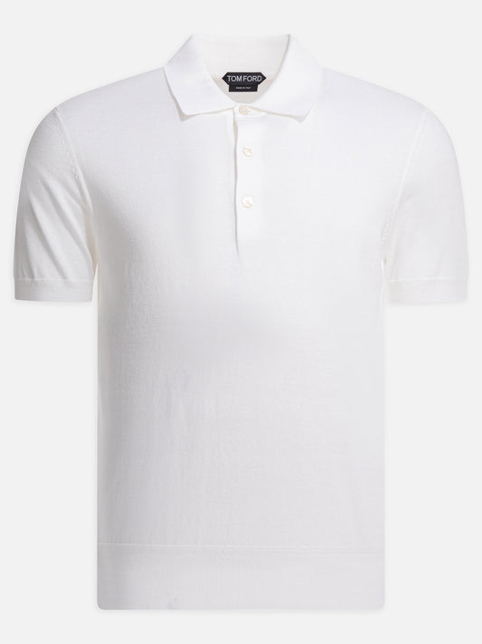 Polo con bottoni Solid colour  Bianco - Tom Ford Uomo | PLP | VIETTI Online Store 
