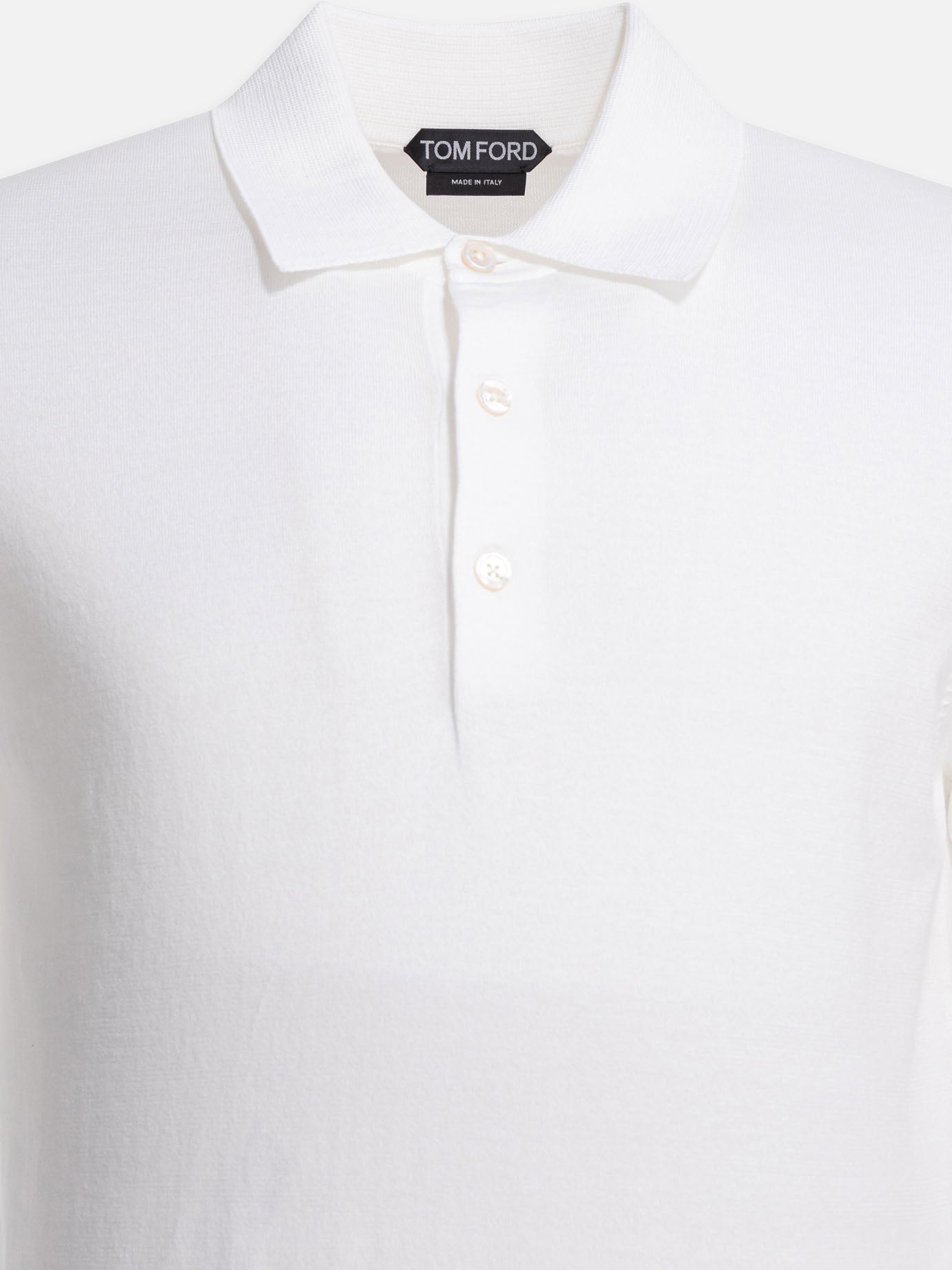 Polo con bottoni Solid colour  Bianco - Tom Ford Uomo | PDP | VIETTI Online Store | Zoom-Modal_3
