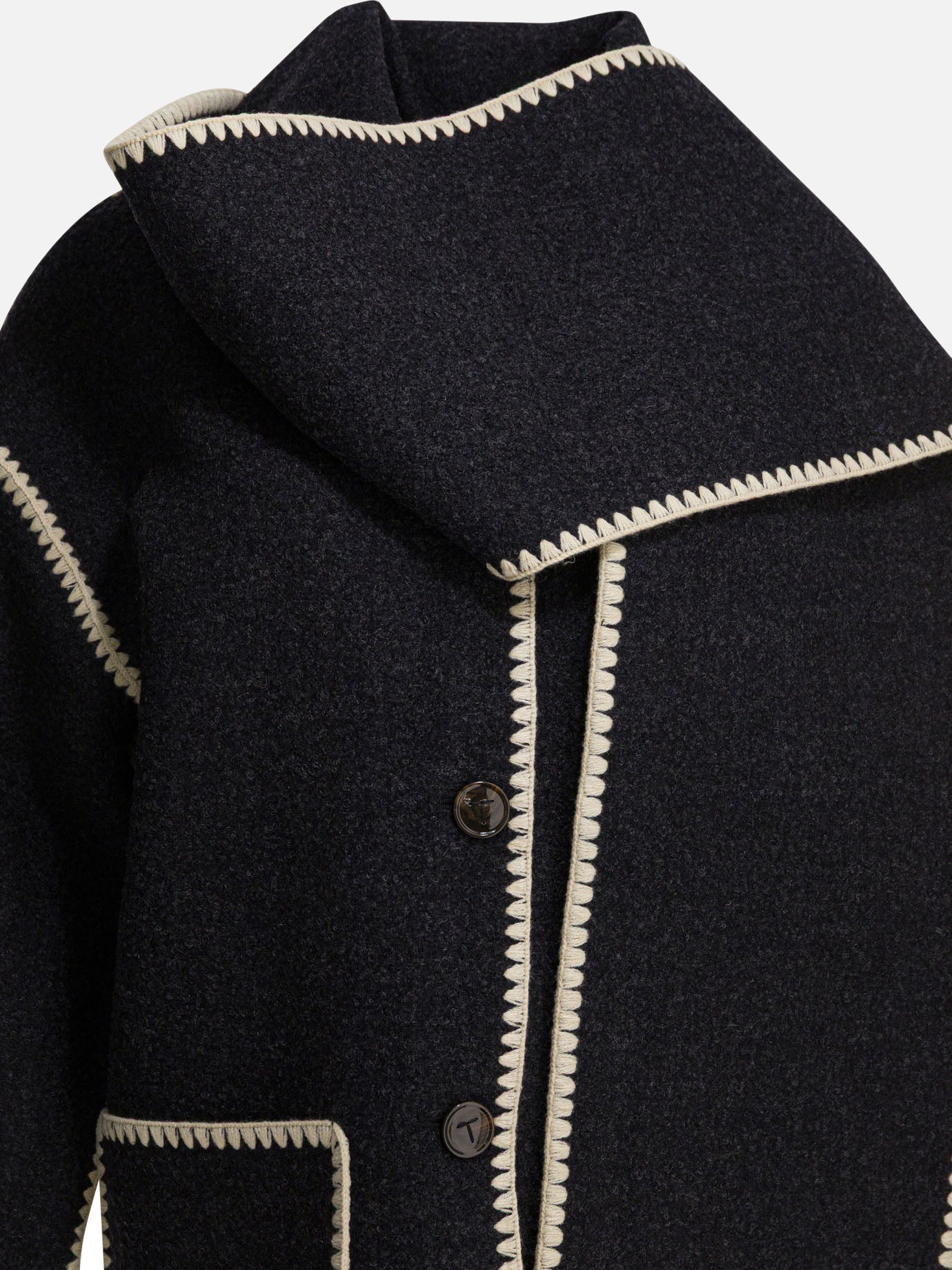 Cappotti corti Solid colour  Grigio - Toteme Donna | PDP | VIETTI Online Store | thumbnail_3