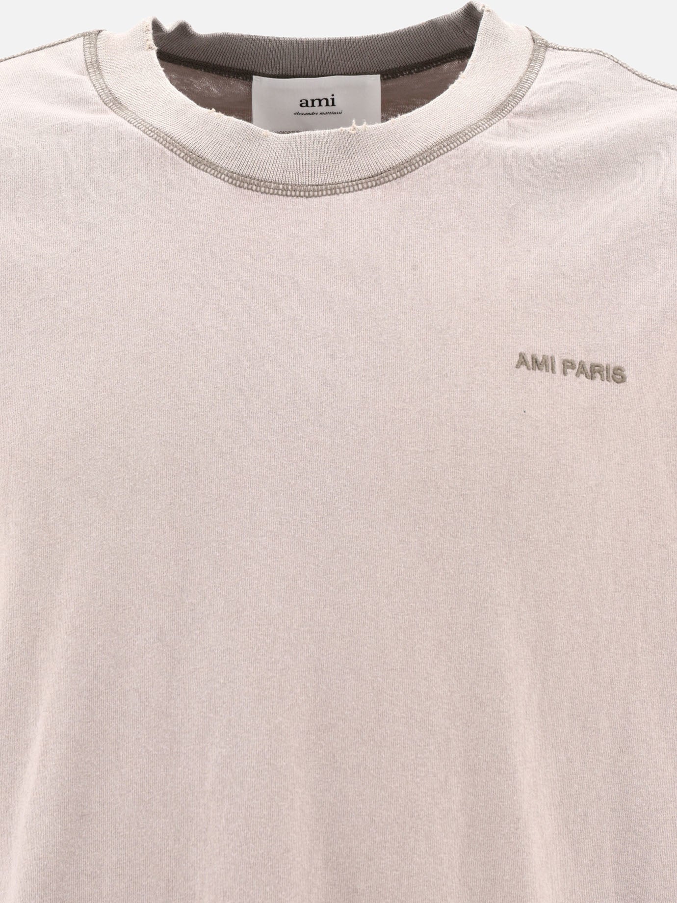 Crewneck t-shirts 100% cotton  Beige - Ami Paris Men | PDP | VIETTI Online Store | Zoom-Modal_3

