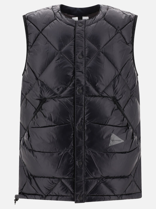 Vest jackets 100% nylon - Padding: down and feather  Black - and Wander Men | PLP | VIETTI Online Store 

