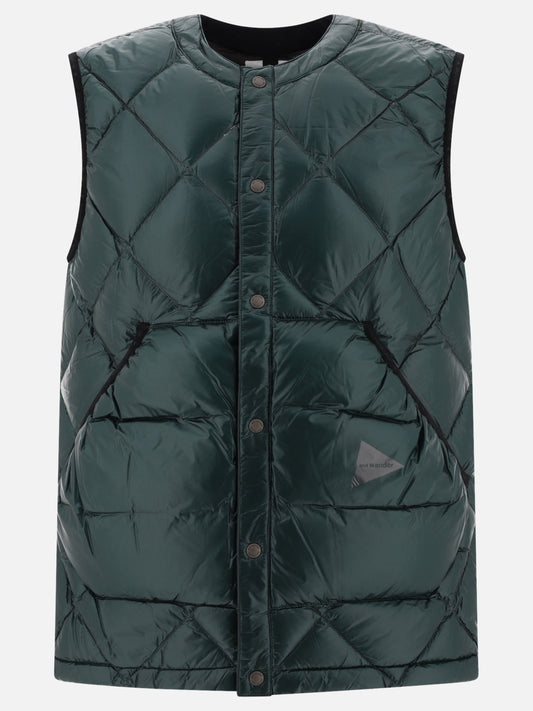 Vest jackets 100% nylon - Padding: down and feather  Green - and Wander Men | PLP | VIETTI Online Store 
