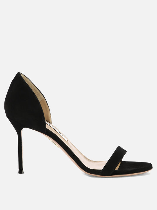 Heeled sandals 100% pelle scamosciata - 100% cuoio  Black - Aquazzura Women | PLP | VIETTI Online Store 
