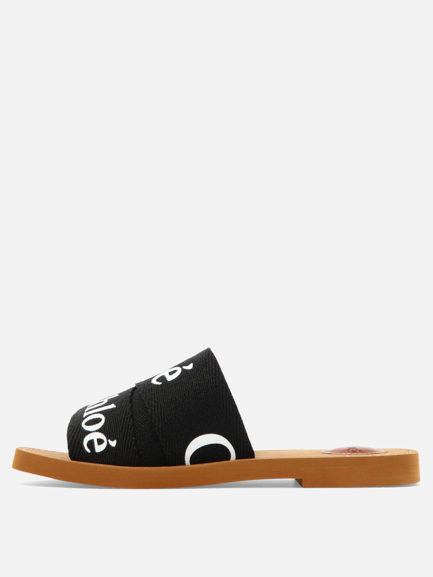 Flat sandals 90% linen 10% polyester - 100% ethylene vinyl acetate  Black - Chloé Women | PDP | VIETTI Online Store | Zoom-Modal_3
