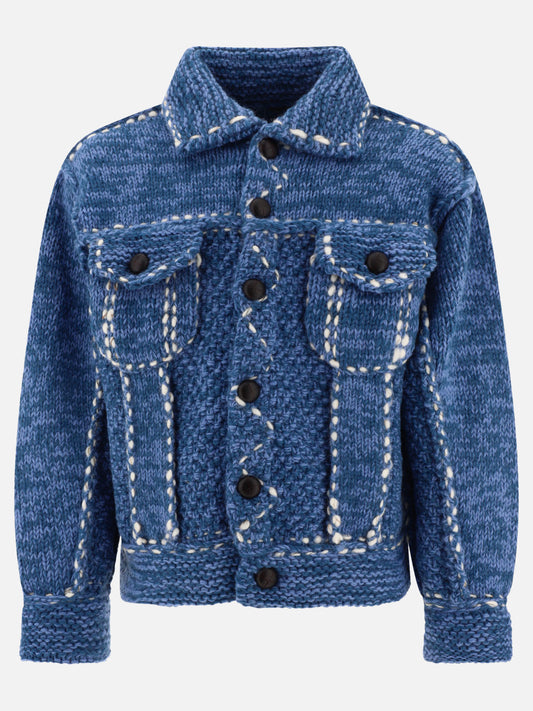 Overshirt jackets 100% wool  Light blue - KAPITAL Men | PLP | VIETTI Online Store 
