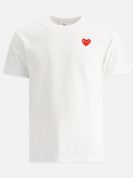 Crewneck t-shirts 100% cotton  White - Comme Des Garçons Play Men | PLP | VIETTI Online Store 
