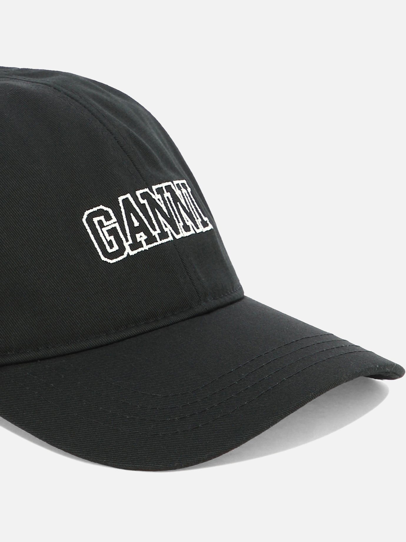 Baseball caps 100% cotone organico  Black - Ganni Women | PDP | VIETTI Online Store | thumbnail_4
