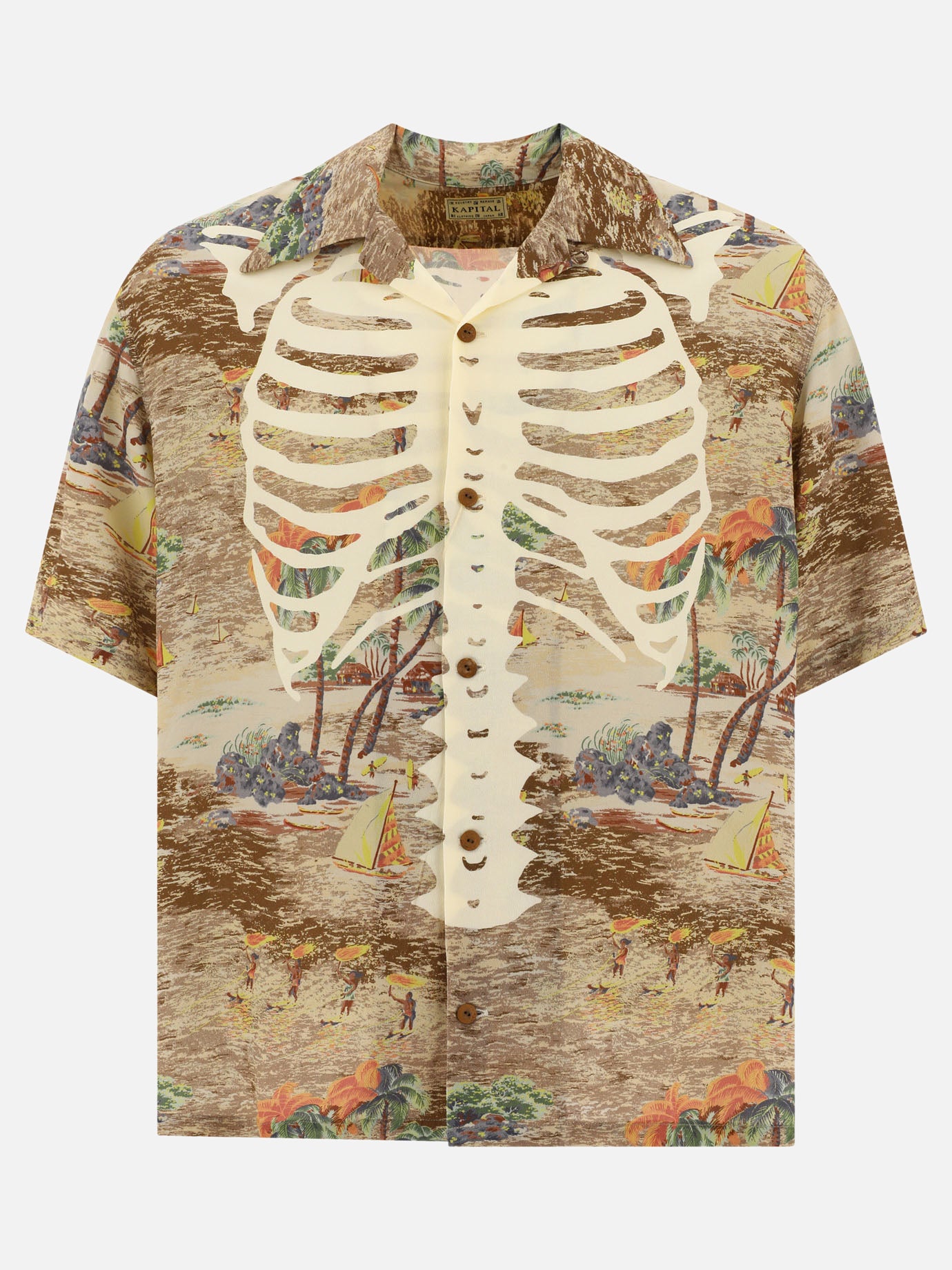 Casual shirts 100% rayon  Beige - KAPITAL Men | PDP | VIETTI Online Store | Zoom-Modal
