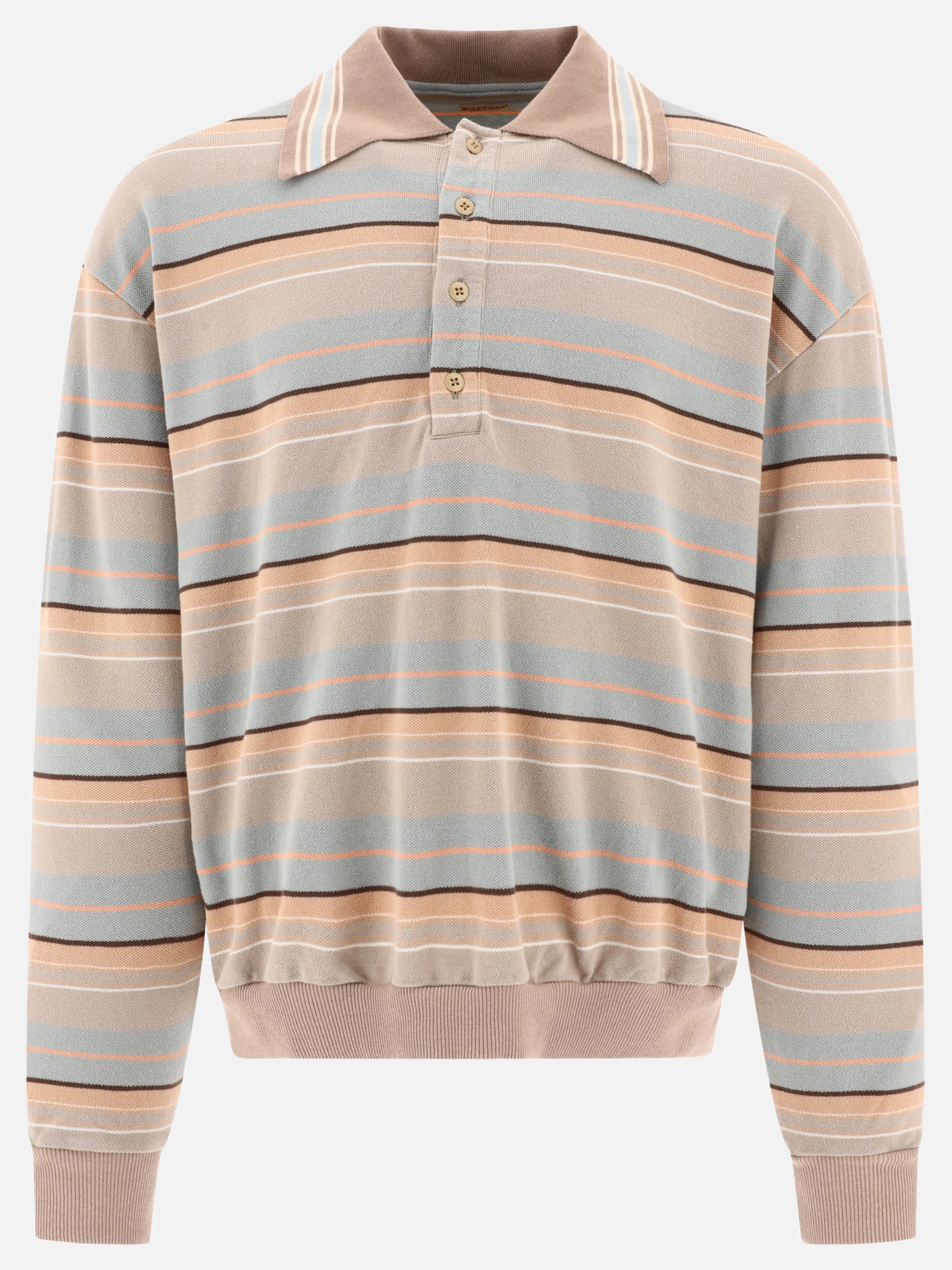 Polo shirts with buttons 100% cotone  Brown - KAPITAL Men | PDP | VIETTI Online Store | thumbnail