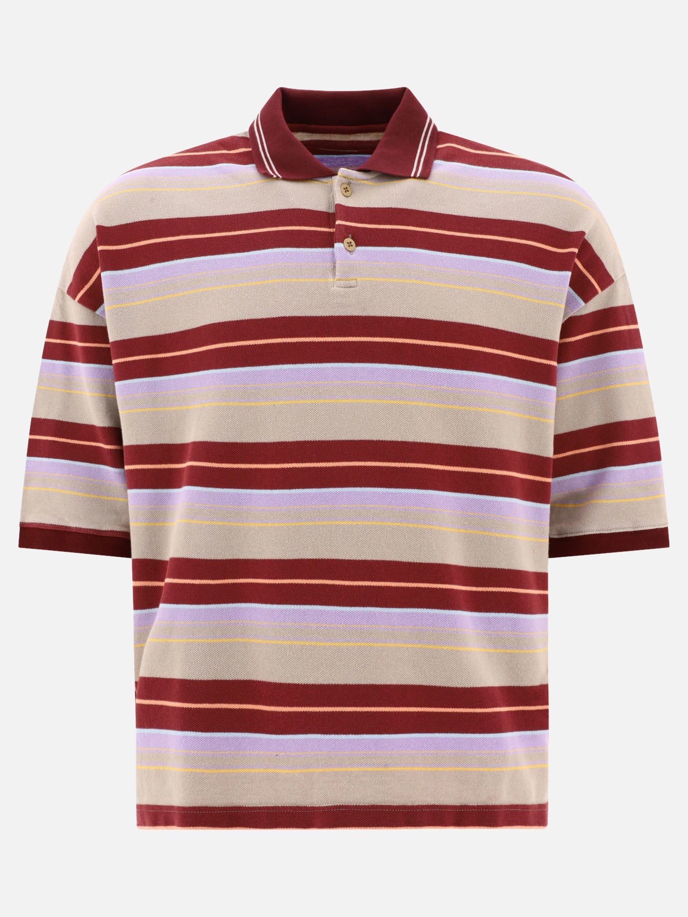 Polo shirts with buttons 100% cotone  Bordeaux - KAPITAL Men | PDP | VIETTI Online Store | Zoom-Modal
