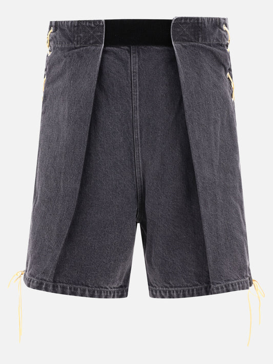 Formal shorts 100% cotone  Black - KAPITAL Men | PLP | VIETTI Online Store 
